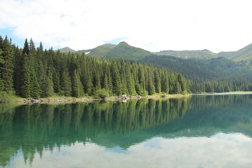 lake  mountains  water