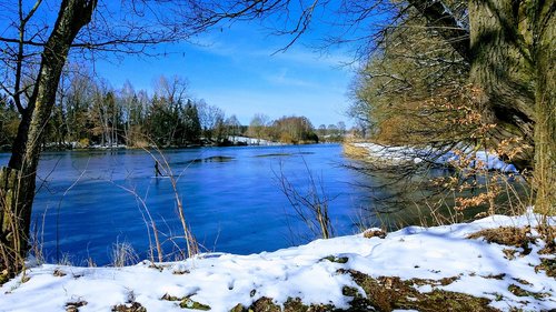 lake  winter  nature