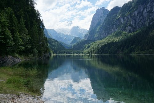 lake  mountains  water