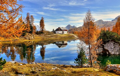 lake  dolomites  landscape