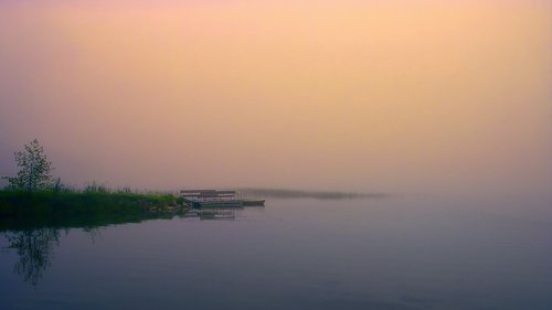 lake  fog  water
