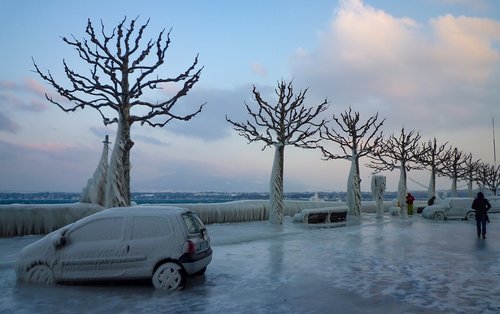 lake  winter  ice