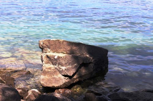 lake bank stone