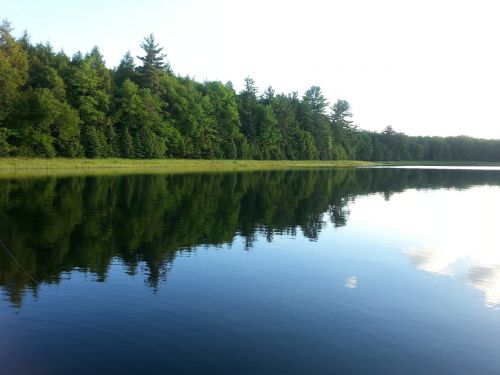 lake reflection shore