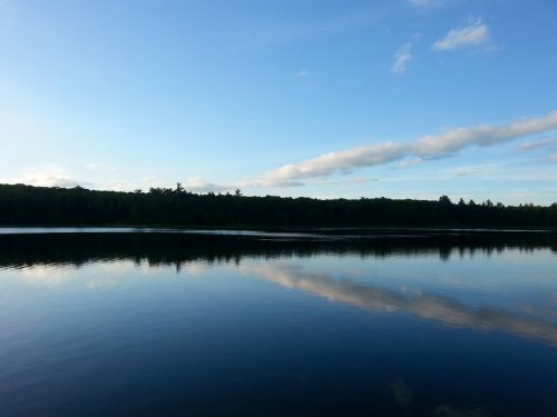 lake reflection shore