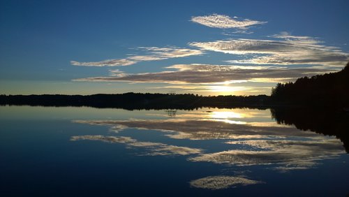 lake  sky  sunset