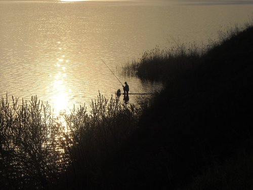 lake  pond  fisherman