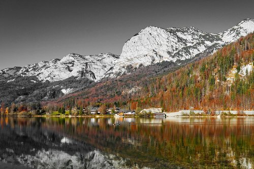 lake  mountains  nature