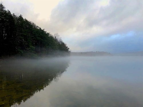 lake  mist  fog