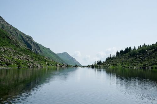 lake mountain sky