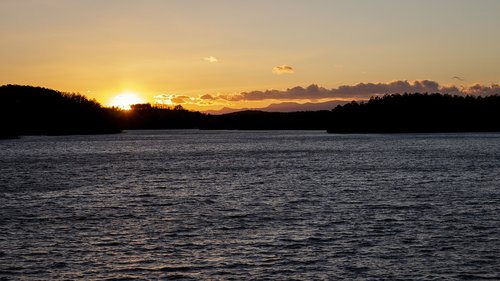 lake  sunset  water