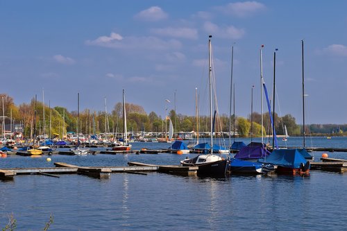 lake  sailing boats  water