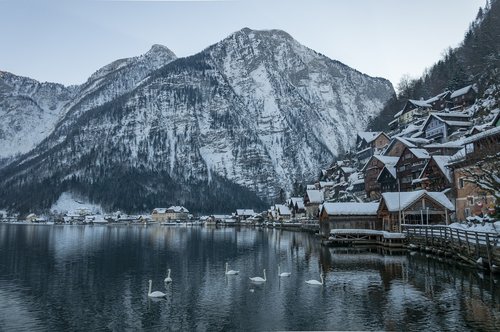 lake  mountains  nature