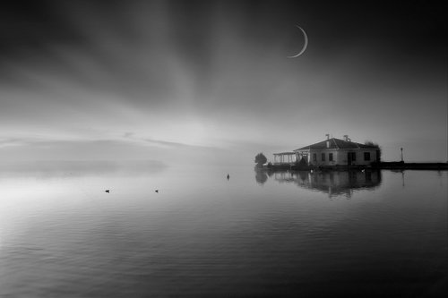 lake  moon  landscape