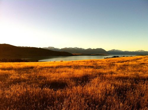 lake field mountains