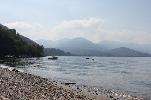 lake bank mountains