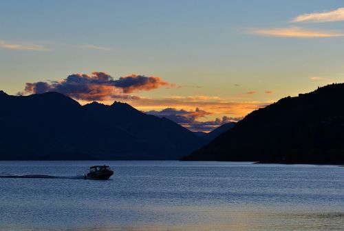 lake sunset landscape