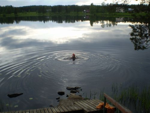 lake swimming water