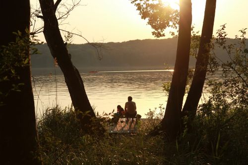 lake rest nature