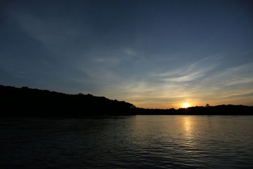 lake water sunset