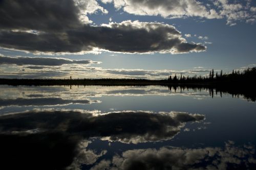 lake sunset landscape