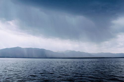 lake water mountains