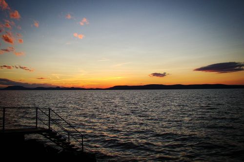 lake balaton siófok sunset