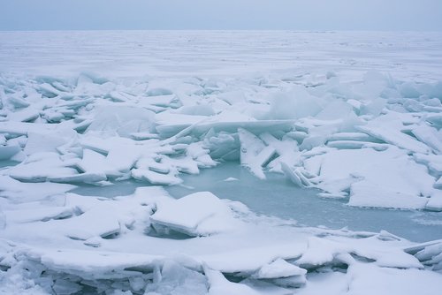 lake balaton  winter  ice