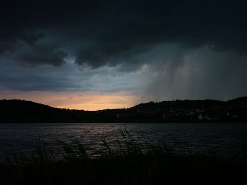 lake balaton sunset storm