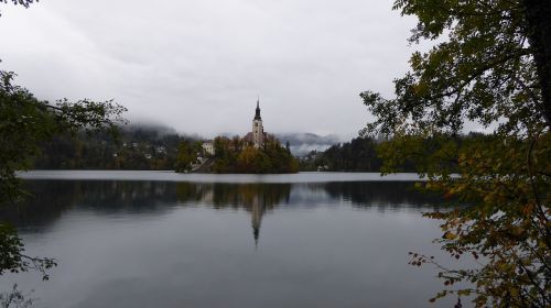 lake bled slovenia church