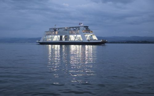 lake constance evening car ferry