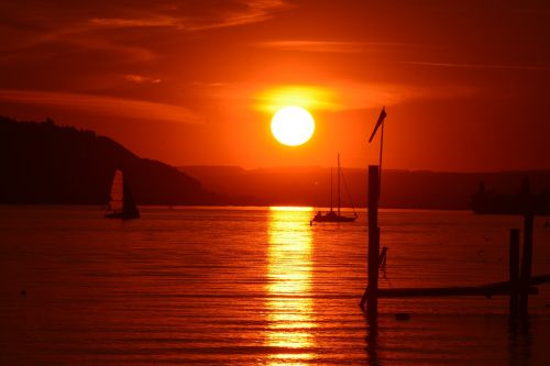 lake constance sunset abendstimmung