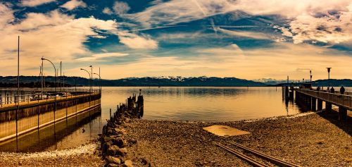 lake constance swiss mountains landscape