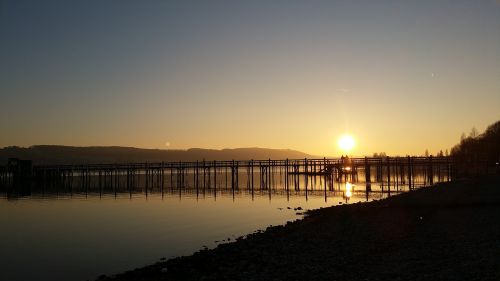 lake constance sunset water