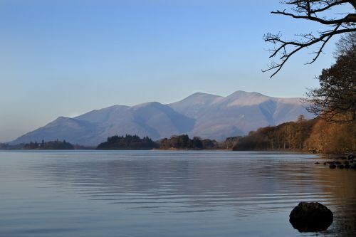 lake district derwent water skiddaw