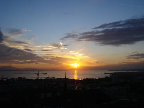 lake geneva sunset lausanne