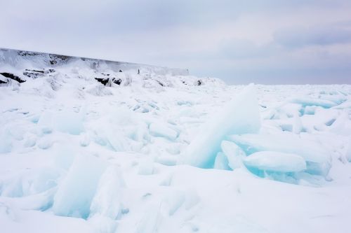 lake huron frozen ice