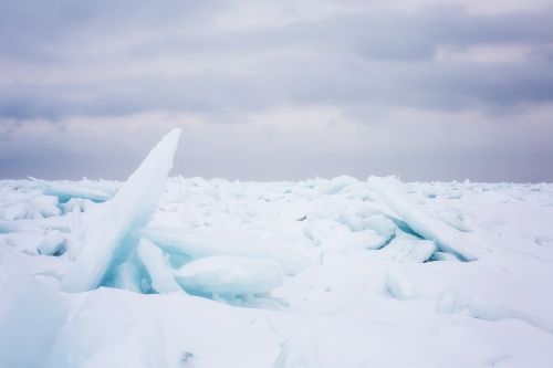 lake huron frozen ice
