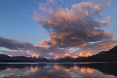 lake mcdonald landscape panorama