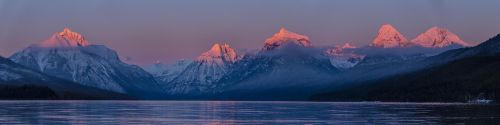 lake mcdonald sunset evening