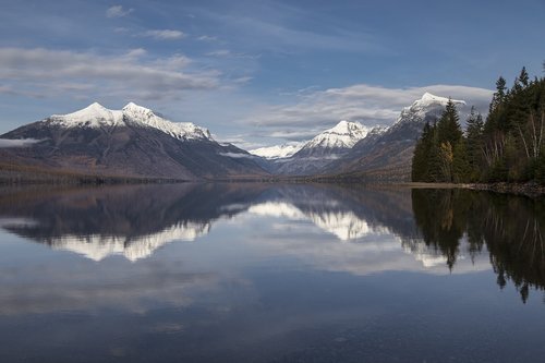 lake mcdonald  landscape  mountains