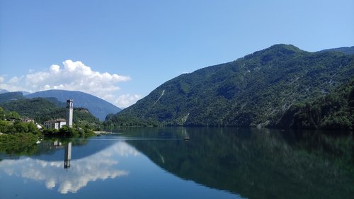 lake of arsiè  landscape  mountain