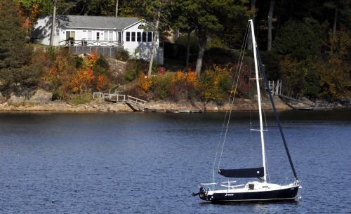 Lakefront Home And Sailboat