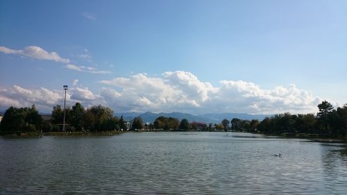 lakeside park blue sky