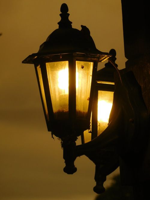 lamp lantern evening