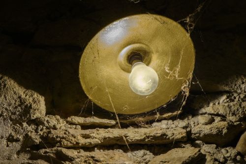 lamp spider web cave