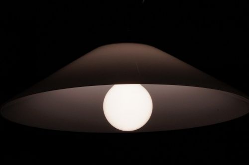 lamp light black and white