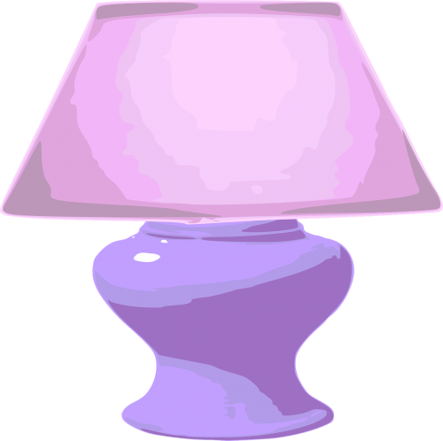 lamp purple cartoon