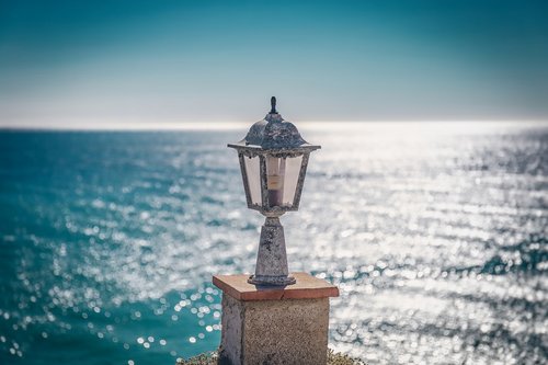 lamp  coast  sea