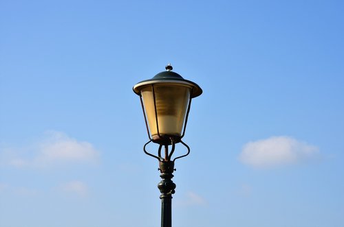 lamp  blue sky  sky